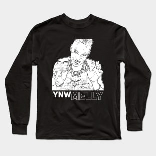 YNW Melly // White Long Sleeve T-Shirt